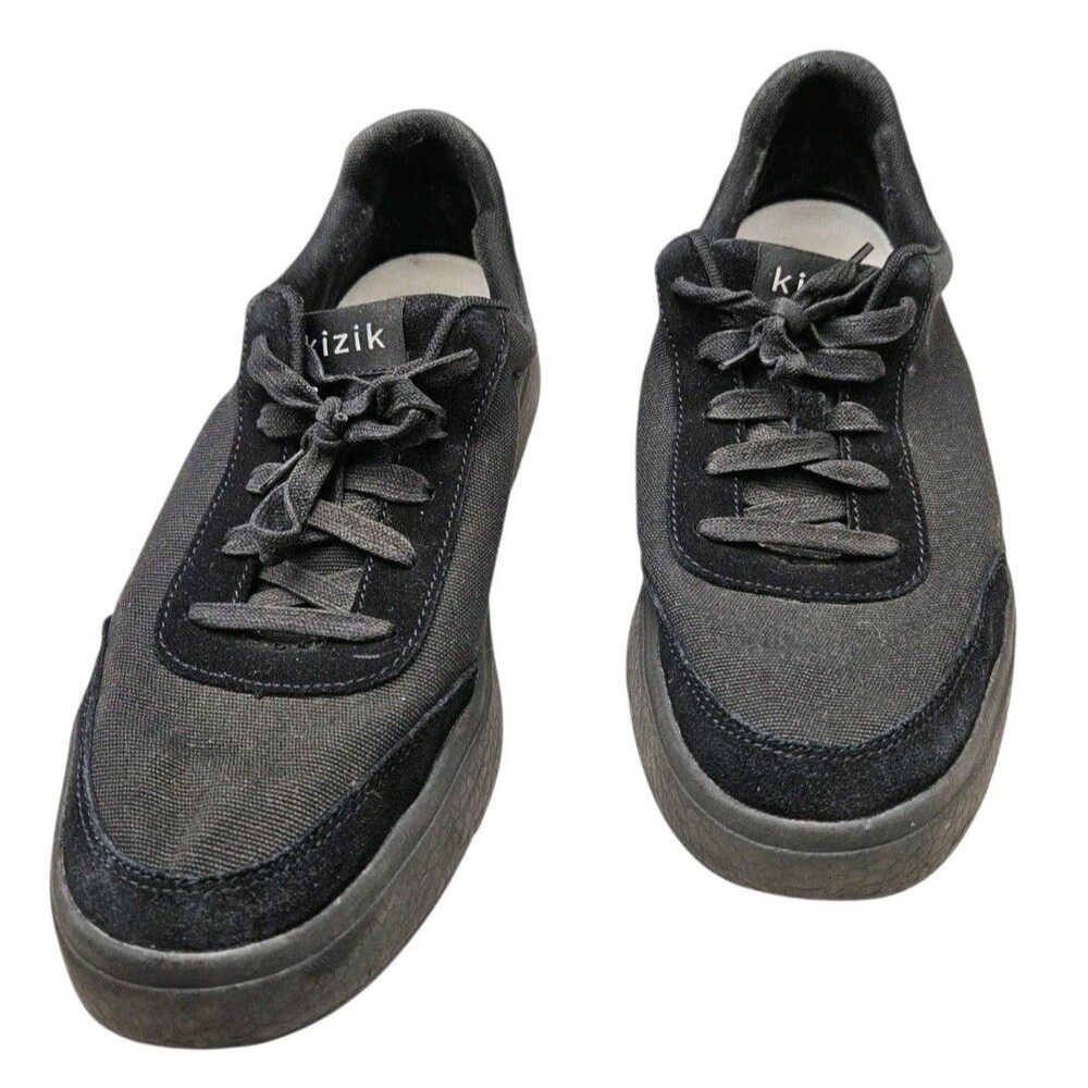 Kizik Prague Hands Free Shoes Mens 11.5 / Womens 13 Slip On Black Canvas Walking